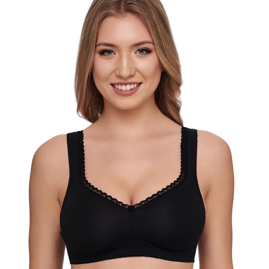 Bhs Susa | Susa Organic Cotton Bh Ohne Bugel - Schwarz